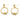 Push Back Stud Earring - Brass  - 316 stainless steel stud - 18k Real Gold Plating - 8.4gr - MJ102695 - MinjuanRong