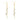 Wire Hook Earring - Brass - Cubic Zircon - 316 stainless steel stud - 18k Real Gold Plating - 3.1gr - MJ102686 - MinjuanRong