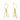 Wire Hook Earring - Brass - 18k Real Gold Plating - 6.8gr - MJ102702 - MinjuanRong