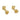 Push Back Stud Earring - Brass - 316 stainless steel stud - 18k Real Gold Plating - 7.6gr - MJ102709 - MinjuanRong