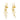 Push Back Stud Earring - Brass - 316 stainless steel stud - 18k Real Gold Plating - 7.7gr - MJ102682 - MinjuanRong